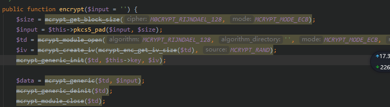 mcrypt_get_block_size  在程序中中間為什么會(huì)有一條橫線