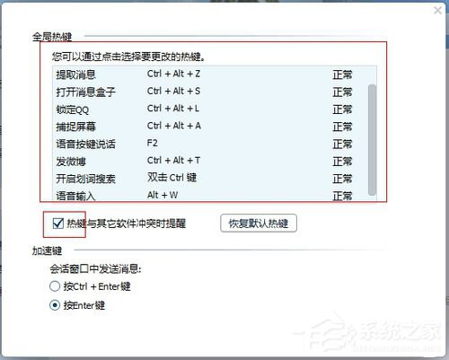如何解決QQ熱鍵沖突的問題？