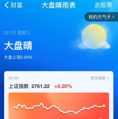 在支付寶里怎么找到大盤晴雨表？大盤晴雨表查找方法一覽