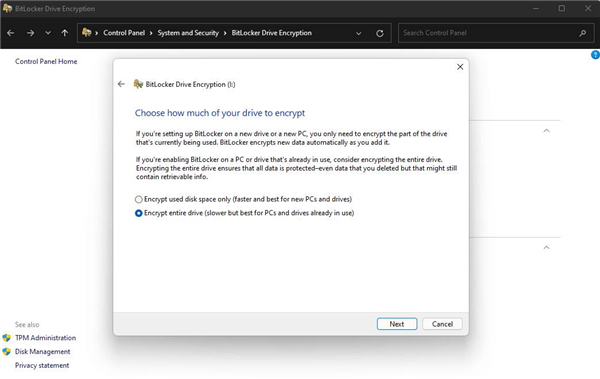 Win11如何快速加密硬盤？教你Win11上快速加密硬盤的方法