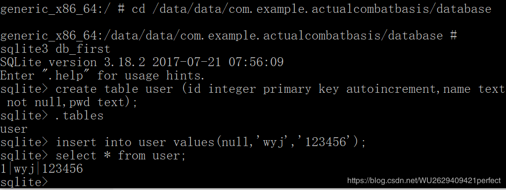Android如何通過(guò)命令行操作Sqlite3數(shù)據(jù)庫(kù)的方法