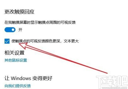 win10系統(tǒng)開啟光標(biāo)觸摸回應(yīng)的方法