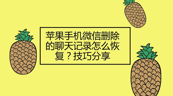 蘋(píng)果手機(jī)微信刪除的聊天記錄怎么恢復(fù)?技巧分享