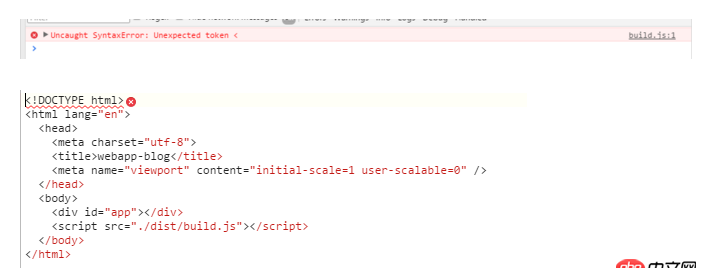 node.js - nodejs引入webpack打包后的項目里的index.html，把html格式識別成js？？