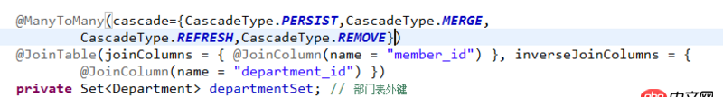 java - hibernate雙向多對多的關系中，怎么通過修改其中一方的時候中間表自動更新