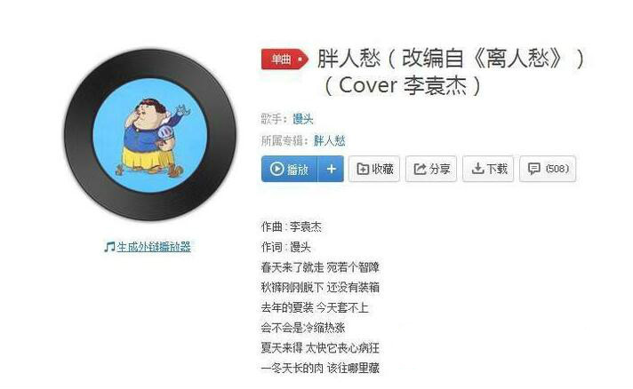 抖音夏天來(lái)得太快它喪心病狂是什么歌？抖音胖人愁在線試聽(tīng)