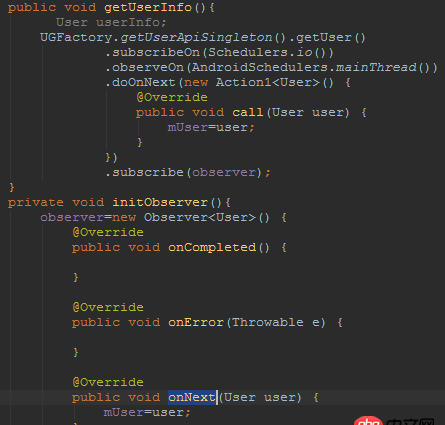 android - RxJava 在onNext(User user) 可以把user賦值給外部成員變量mUser嗎？