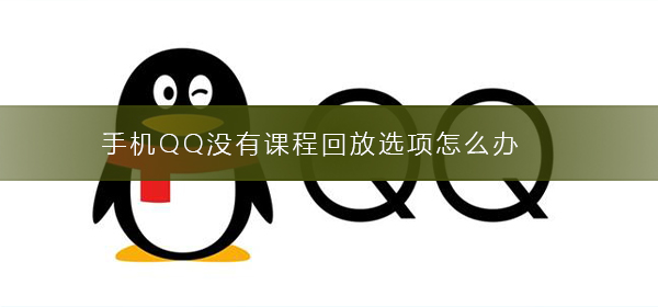 手機(jī)QQ沒(méi)有課程回放選項(xiàng)怎么辦