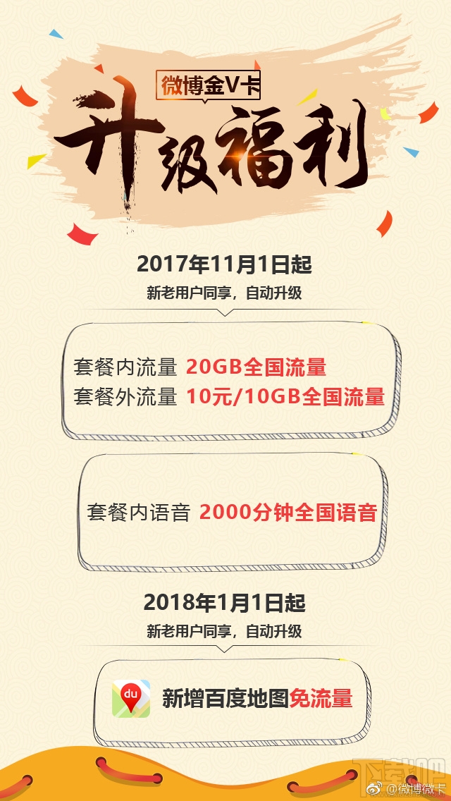 微博微卡套餐升級內(nèi)容有哪些?
