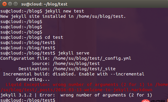 ruby - 用Jekyll創建博客成功，用`jekyll serve`運行時報錯。