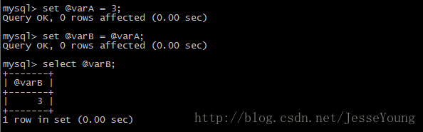 mysql用戶(hù)變量與set語(yǔ)句示例詳解