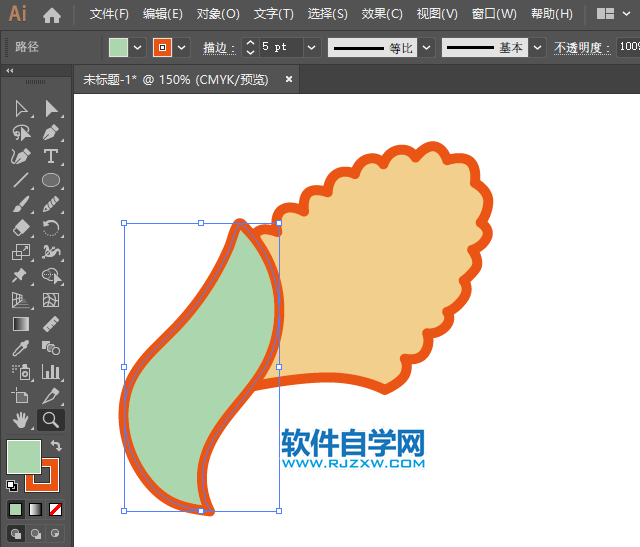 ai怎么畫玉米圖標(biāo)