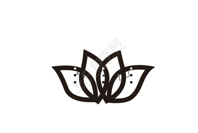 CDR怎么畫一個(gè)抽象幾何花