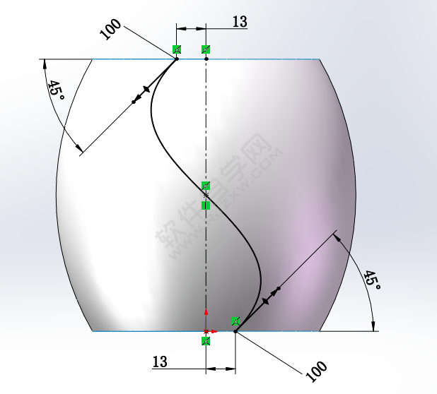 SolidWorks畫(huà)一個(gè)藝術(shù)瓶架