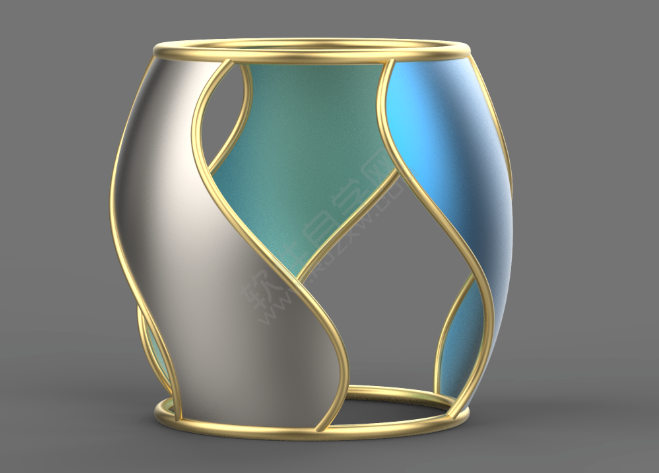 SolidWorks畫(huà)一個(gè)藝術(shù)瓶架