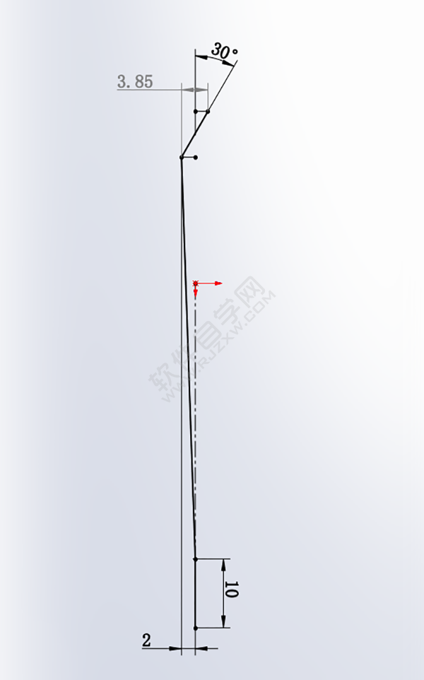 用SolidWorks畫一個夾子，用曲面的方法。