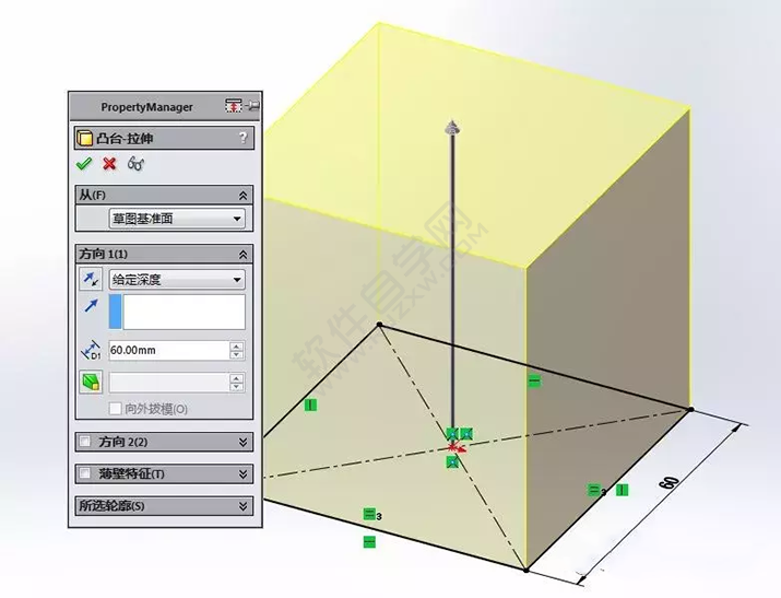 SolidWorks建模3D13-H01拉伸、圓角、倒角、基準軸、鏡像