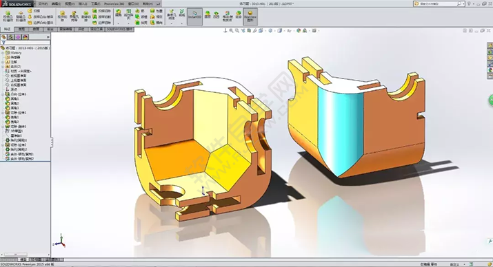SolidWorks建模3D13-H01拉伸、圓角、倒角、基準軸、鏡像