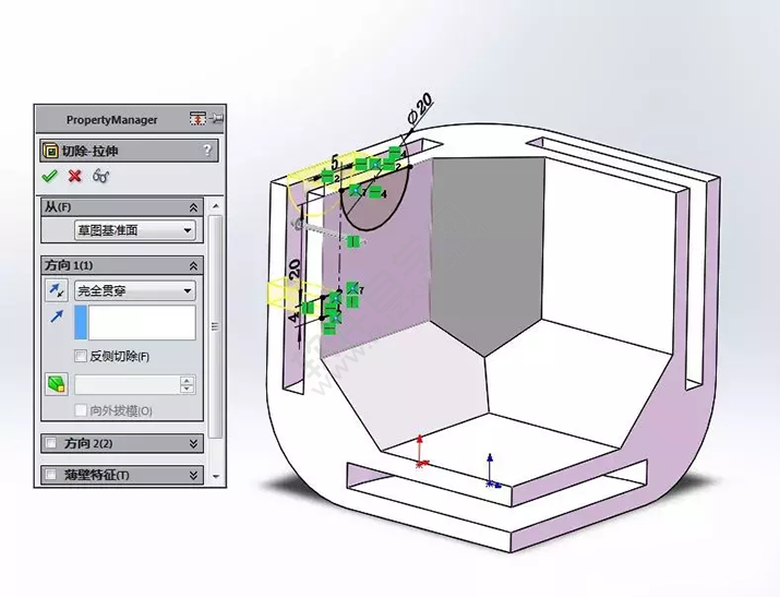 SolidWorks建模3D13-H01拉伸、圓角、倒角、基準軸、鏡像