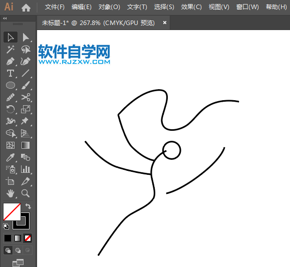 ai怎么繪制藝術(shù)體操圖標(biāo)