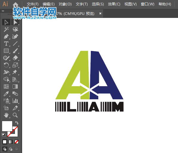 ai設(shè)計(jì)以A為主題的LOGO