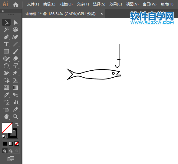 ai怎么設(shè)計禁止釣魚標(biāo)識圖