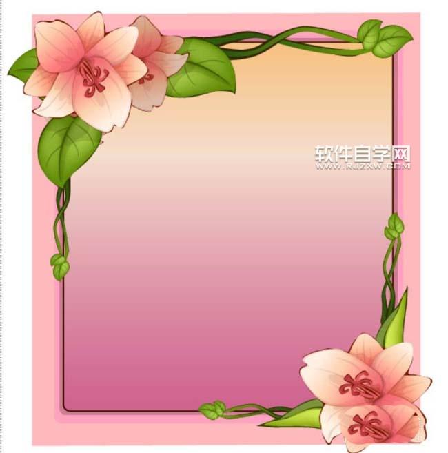 ai怎么設計花框素材