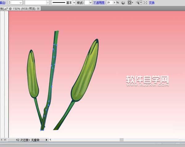 ai怎么畫(huà)百合花效果圖