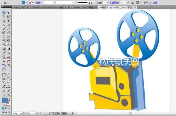 老式放映機(jī)怎么用AI設(shè)計(jì)