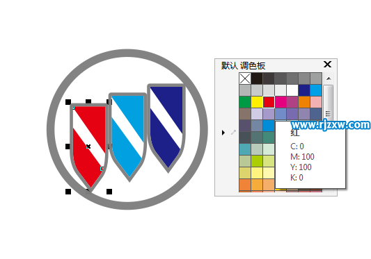 CDRX8設計別克標志圖文教程