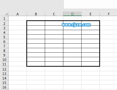 EXCEL2016怎么設置表格外框加粗