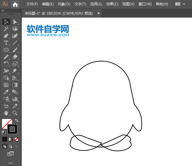 ai如何畫(huà)QQ企鵝圖標(biāo)