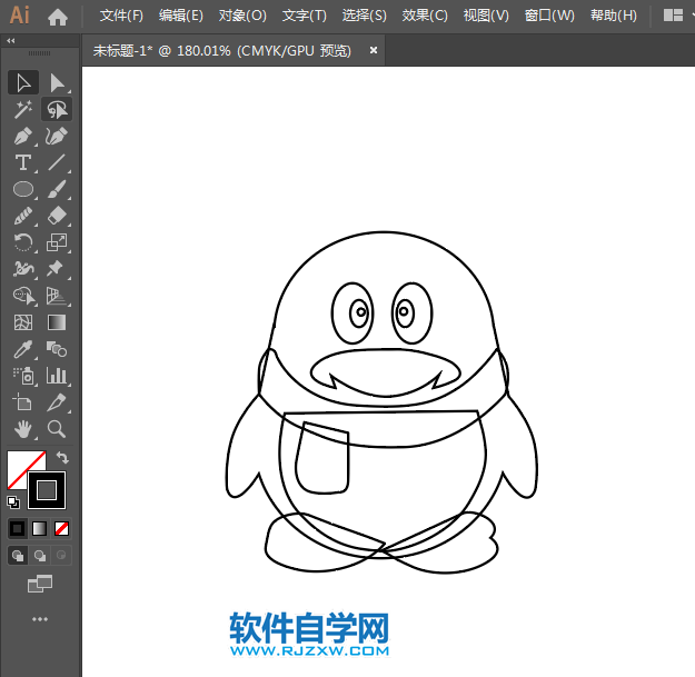 ai如何畫(huà)QQ企鵝圖標(biāo)