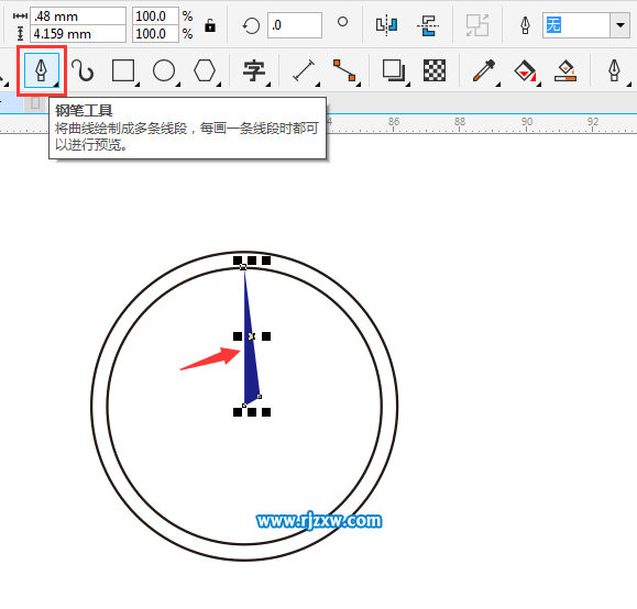 CDRX8設(shè)計奔馳標志LOGO教程