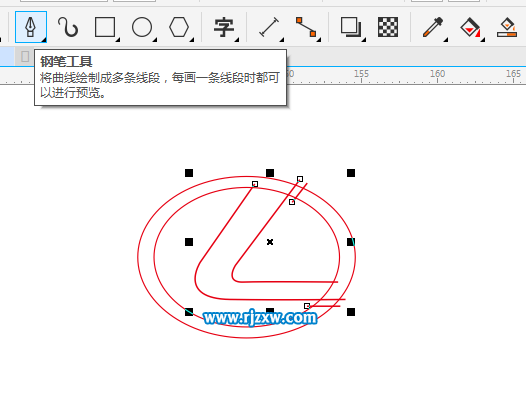 CDRX8設(shè)計(jì)LEXUS雷克薩斯的標(biāo)志教程