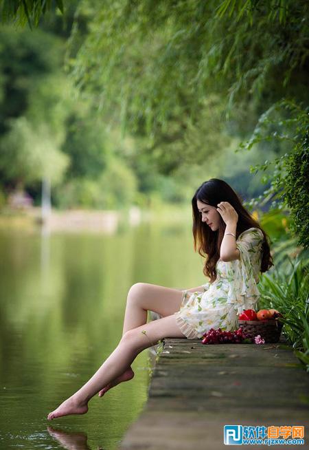 怎么用Photoshop把人物圖片調(diào)出古典青藍(lán)色