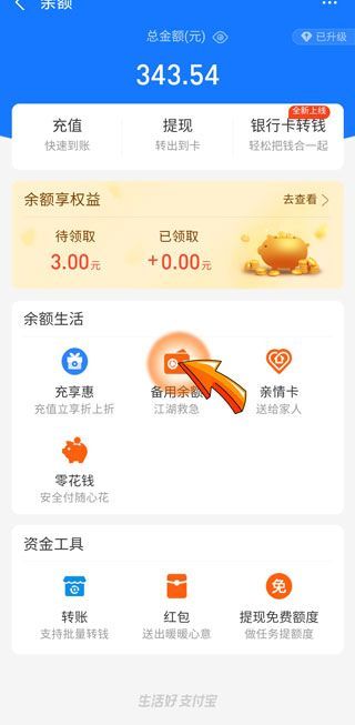 為什么余額里備用金沒(méi)有