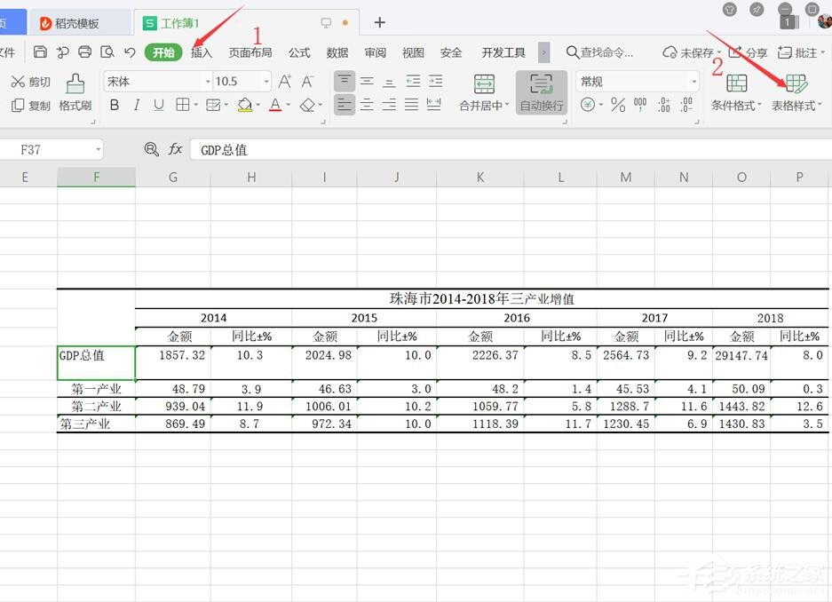 wps表格怎么設置僅套用表格樣式?