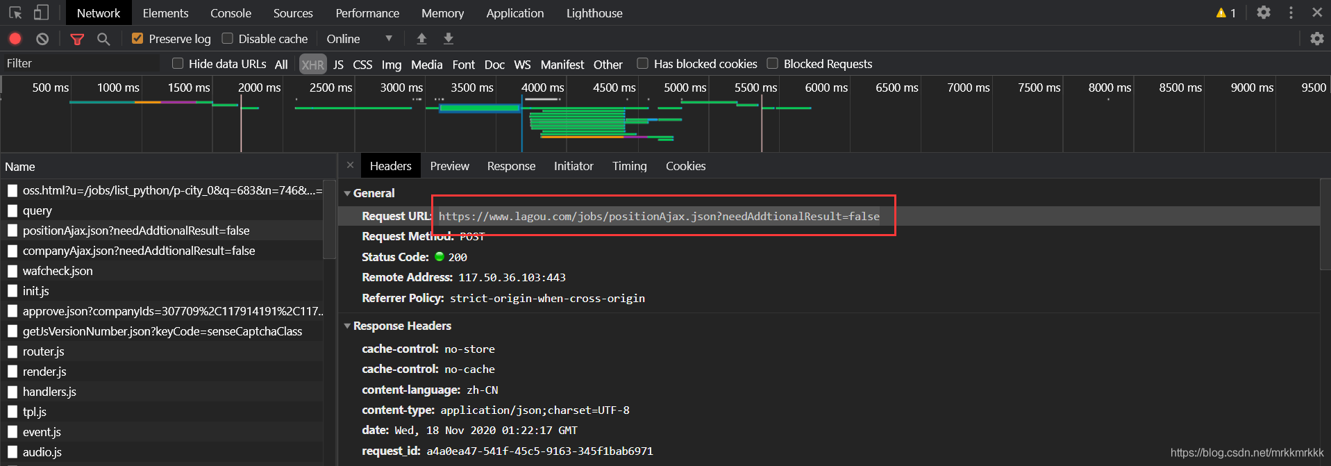 python使用requests庫爬取拉勾網(wǎng)招聘信息的實現(xiàn)