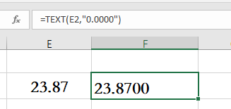 Excel用TEXT函數設置小數點后的位數方法介紹