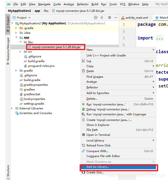 Android Studio連接MySql實現登錄注冊(附源代碼)