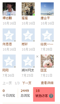QQ空間的被擋訪客是什么意思？