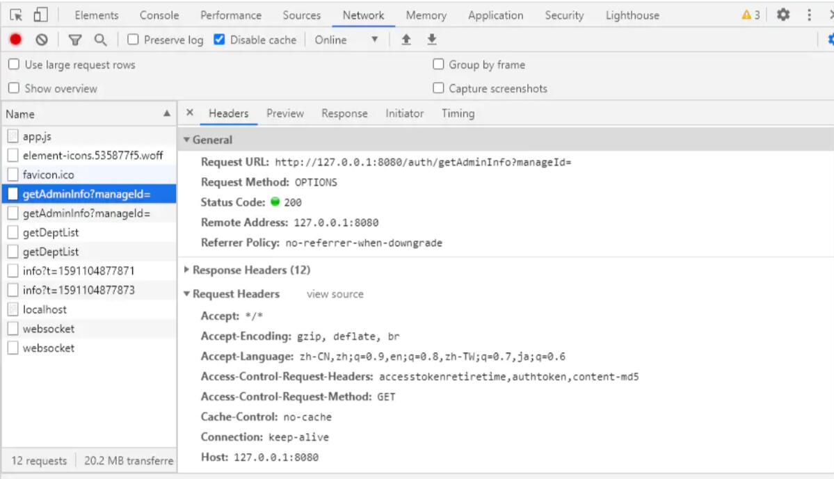 解決vue axios跨域 Request Method: OPTIONS問題(預(yù)檢請求)