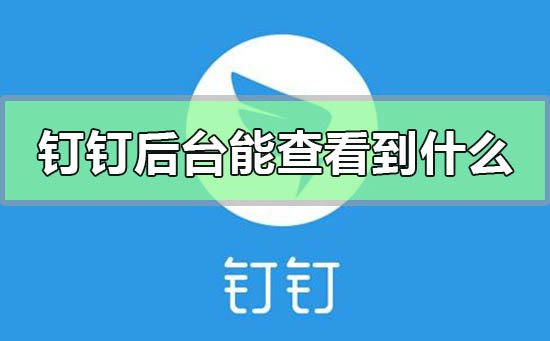 釘釘后臺(tái)能查看到什么