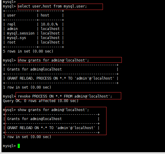 Mysql 用戶權限管理實現(xiàn)