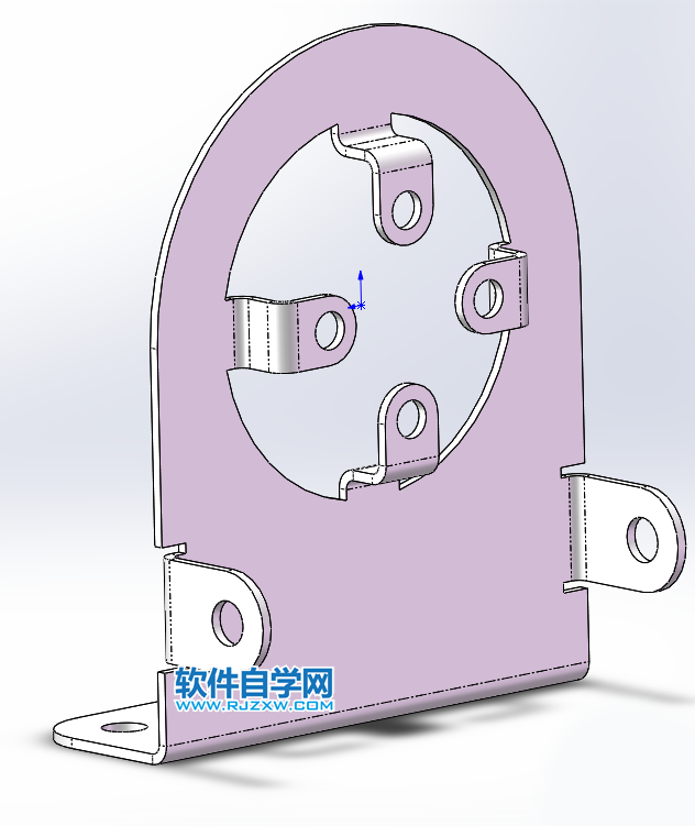 鈑金法蘭零件SolidWorks練習題畫法