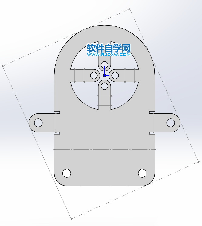 鈑金法蘭零件SolidWorks練習題畫法