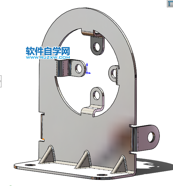 鈑金法蘭零件SolidWorks練習題畫法