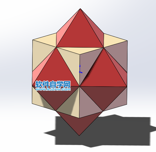 用SolidWorks畫兩個交叉幾何體的兩種方法