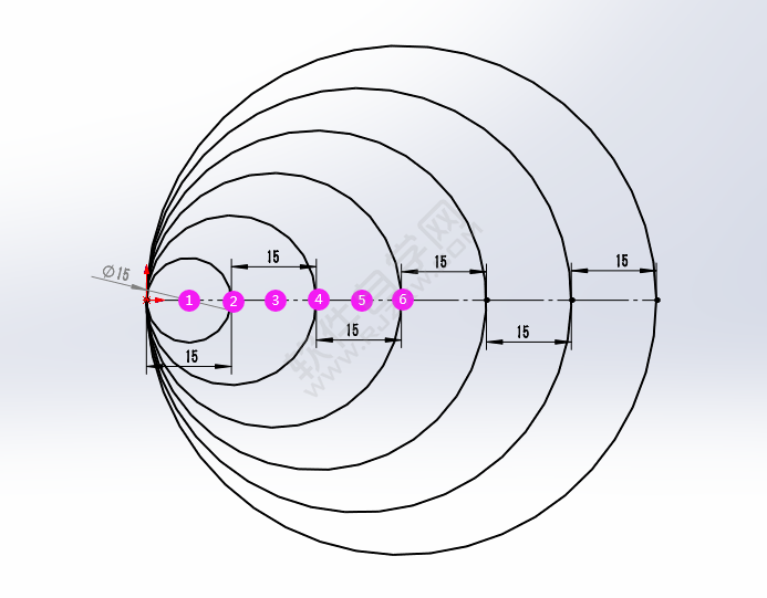 solidworks畫相切圓技巧練習